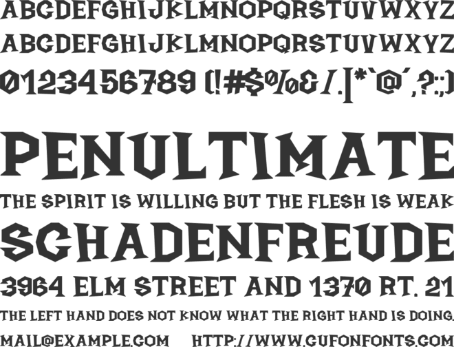 Wicked Night font preview