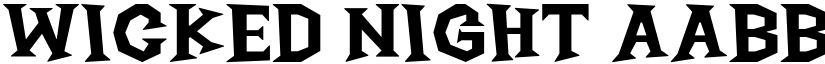 Wicked Night font