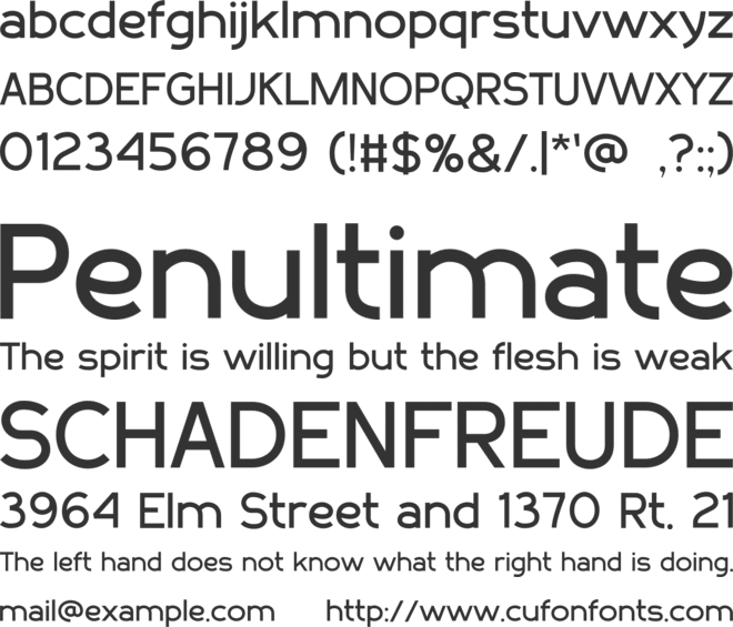 Seconda font preview