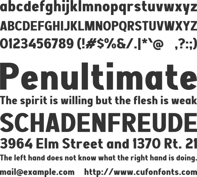 Yaberes Sans font preview