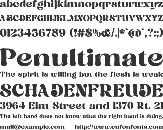 Bill Magic font preview