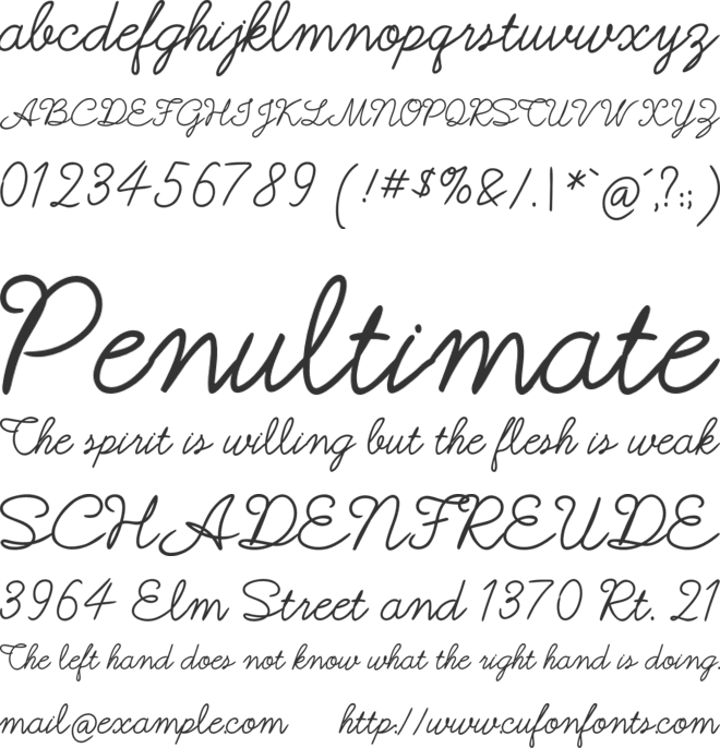 Babbler font preview