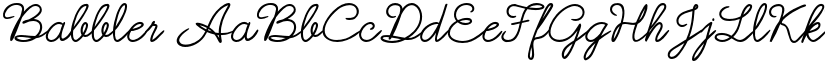 Babbler font