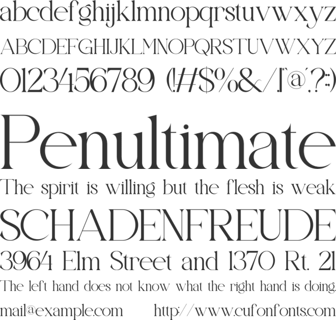 Farossa font preview