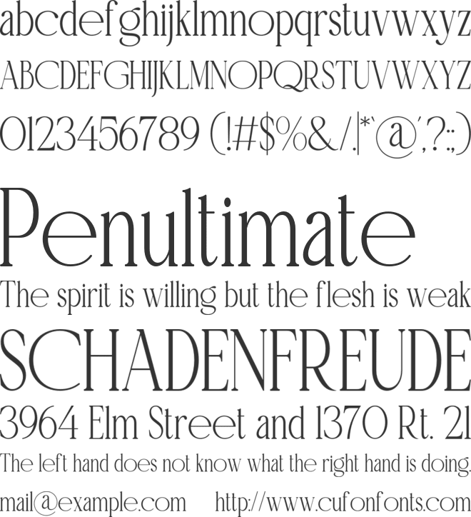 Napolyo font preview