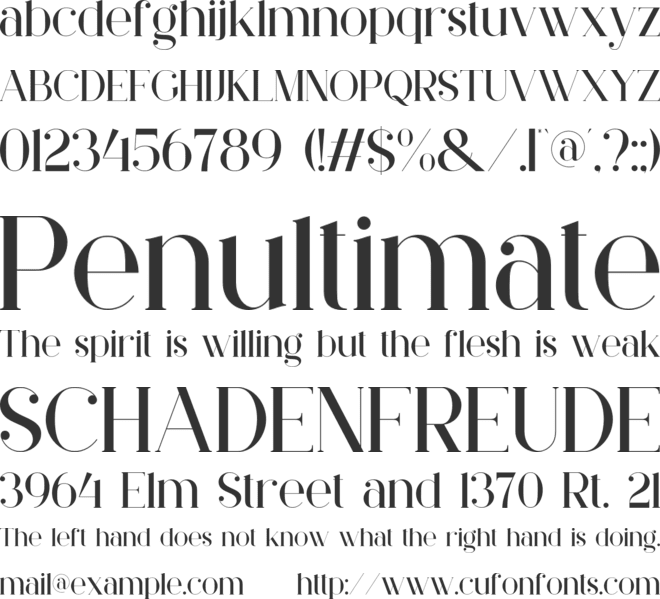 Veline font preview