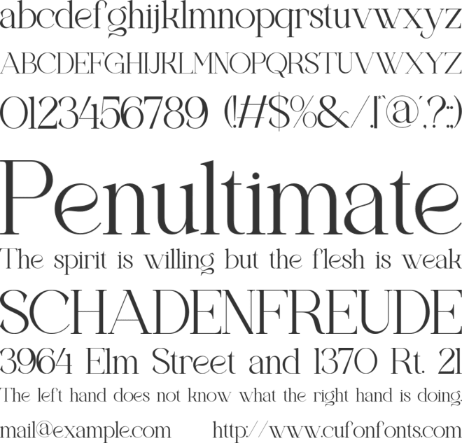 Sheina font preview