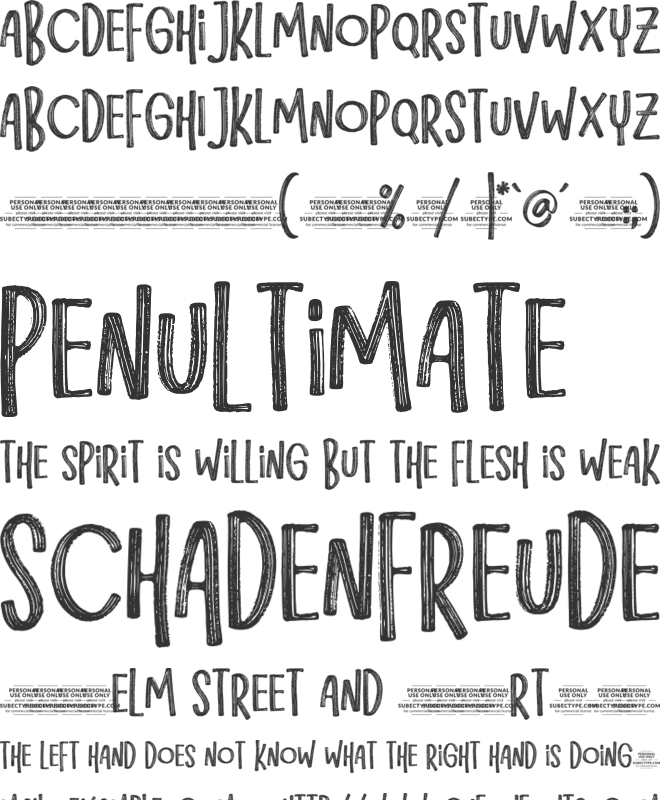 Simpleday Brush font preview