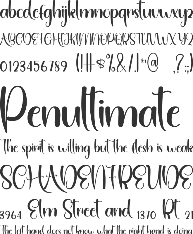 Aladdin font preview