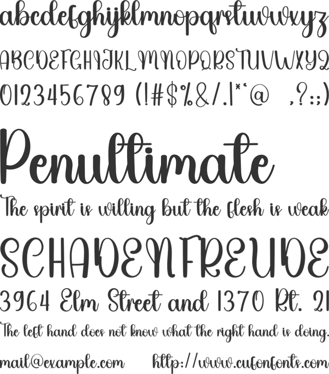 Sunday Bright font preview