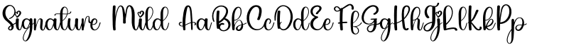 Signature Mild font