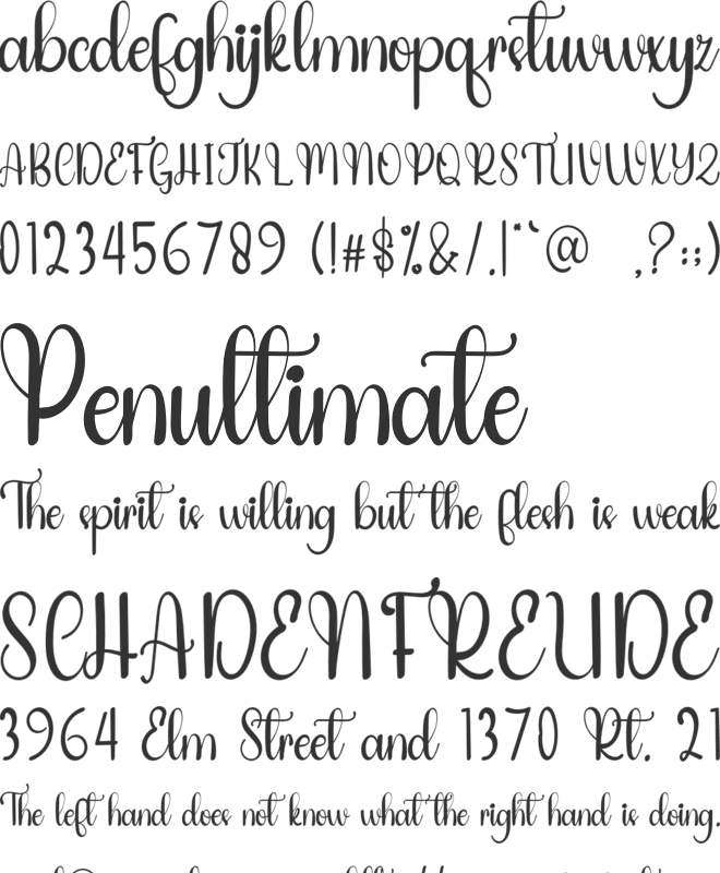 Beautiful Woman font preview