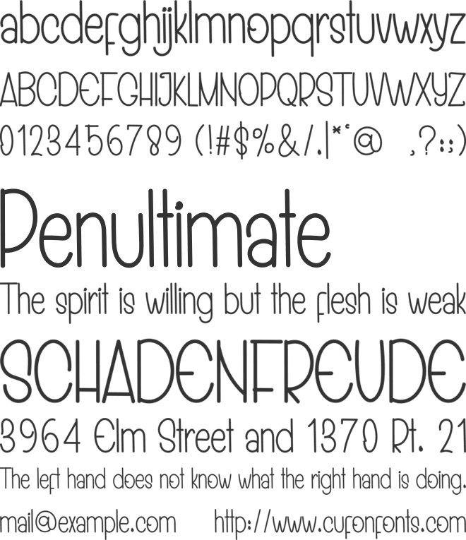 Manufacture Handmade font preview