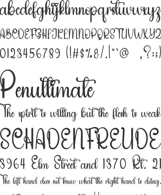 Simple Babyish font preview