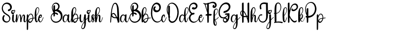 Simple Babyish font
