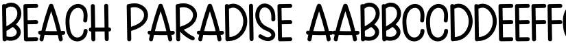 BEACH PARADISE font