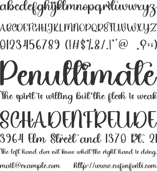 Summer Bright font preview