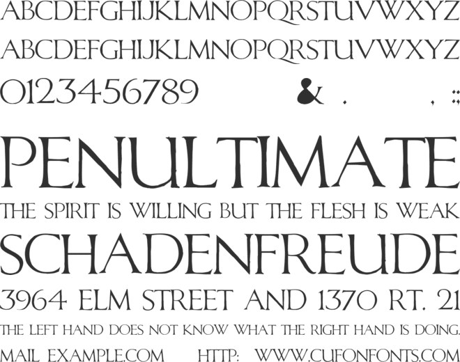 CaligulaDodgy font preview