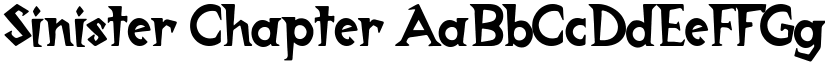 Sinister Chapter font