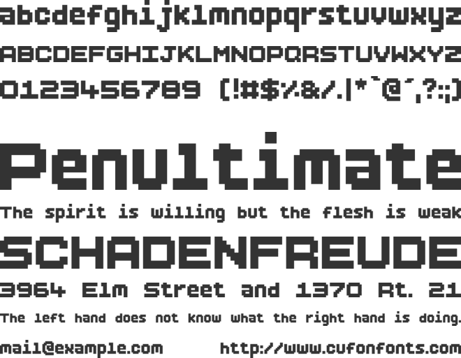 BoldPixels font preview