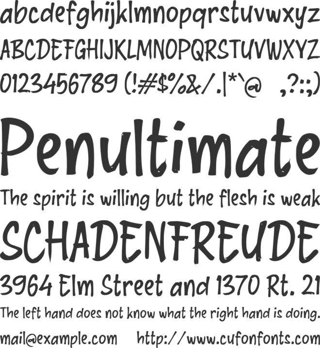 Zabin font preview