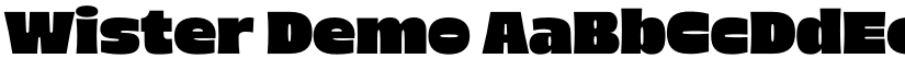 Wister Demo font