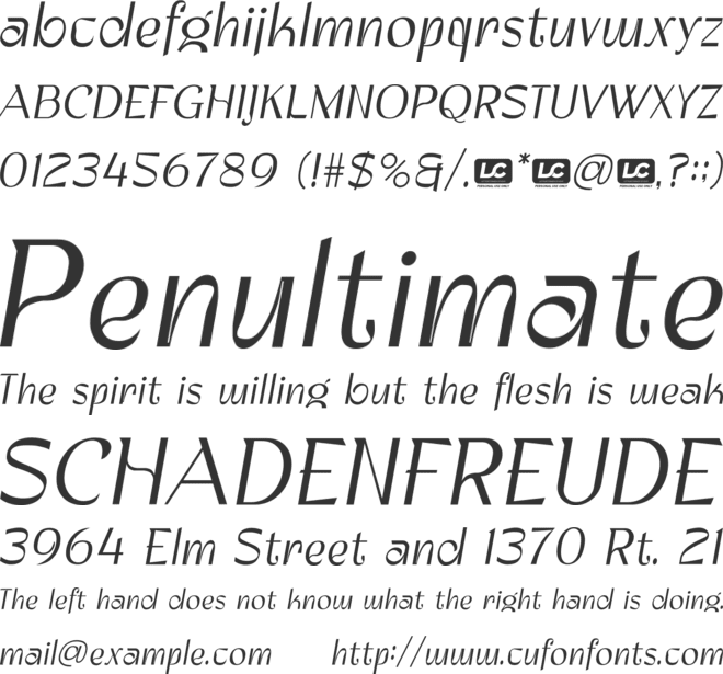 Groznjan font preview
