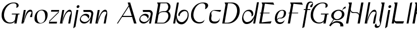 Groznjan font