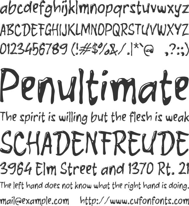 Zabaleran font preview