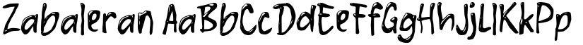 Zabaleran font