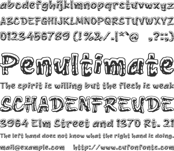 Zabeice font preview