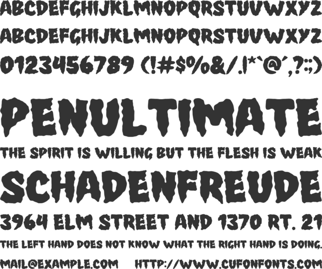 Ghost Baster font preview