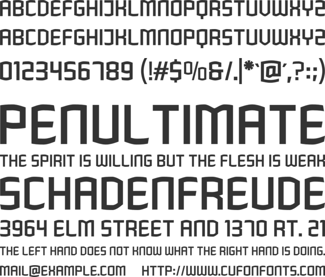 Kamujaya font preview
