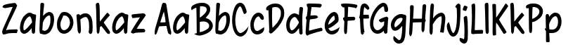 Zabonkaz font