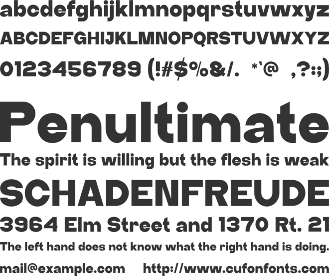 Confine font preview