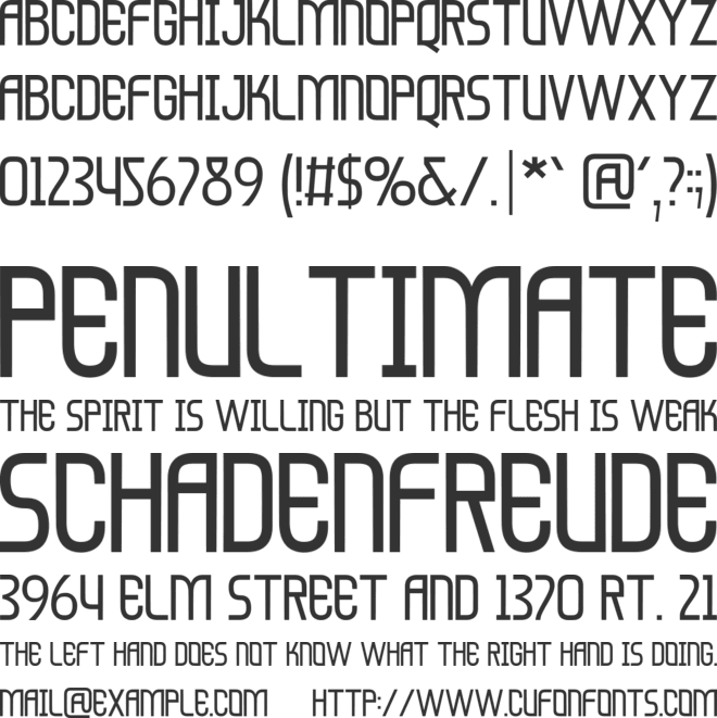 Chronex font preview