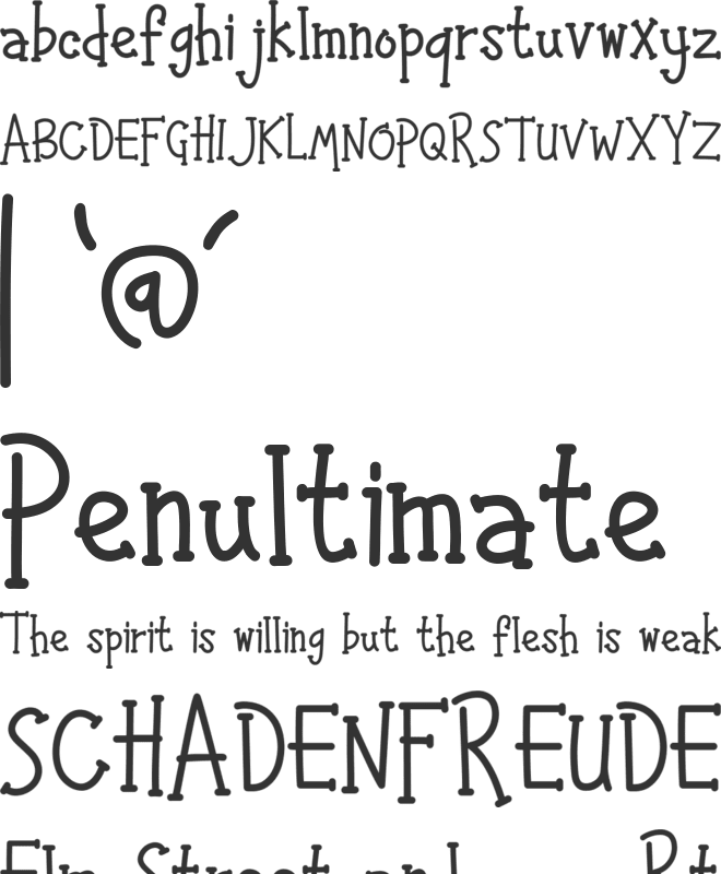 Happy Kid font preview