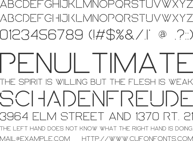 Gestrom font preview