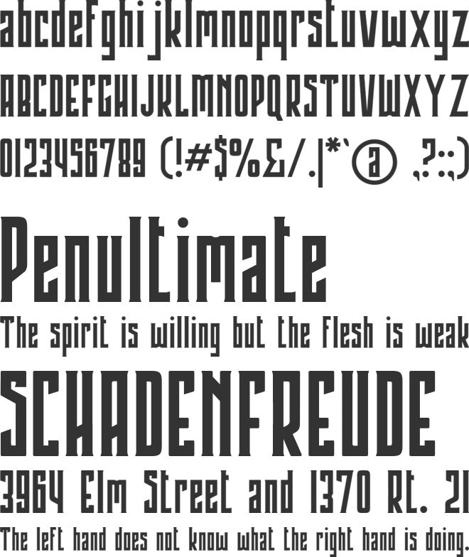 Jongres font preview