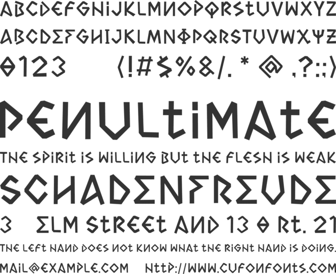 MGF Gromans Personal Use font preview
