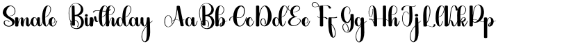 Smale Birthday font