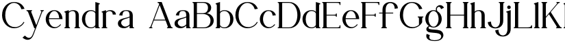 Cyendra font