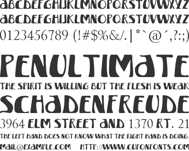 Winterland font preview