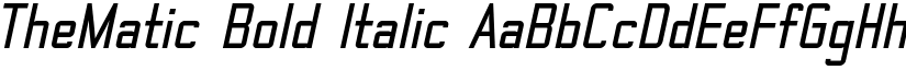 TheMatic Bold Italic font