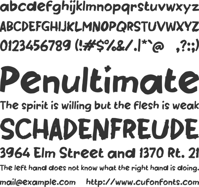 Zablagary font preview