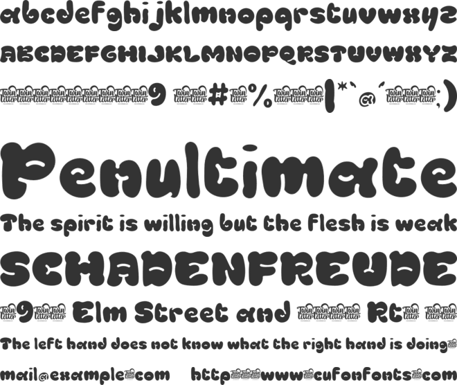 Sate Kopeng Trial font preview