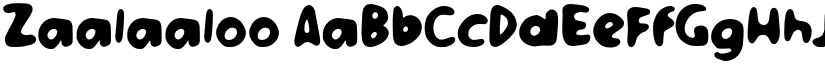 Zaalaaloo font