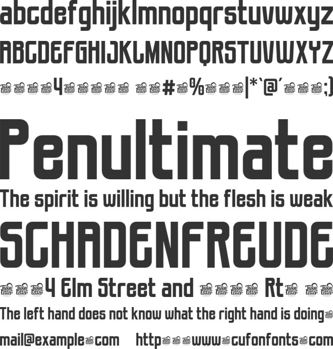 Shooket Trial font preview