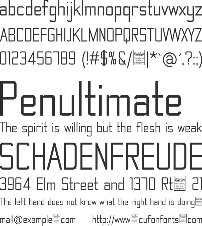 TheMatic font preview