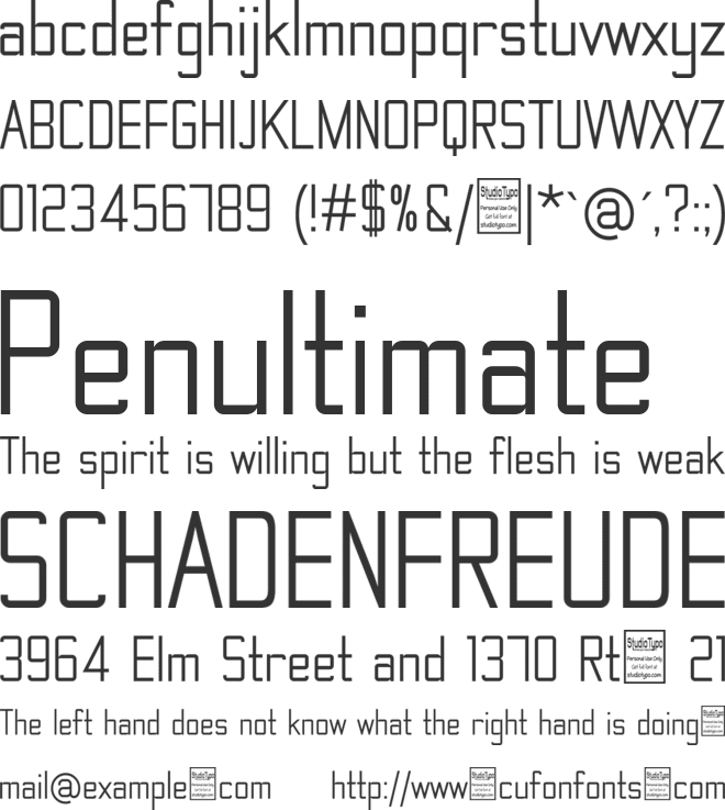 TheMatic font preview